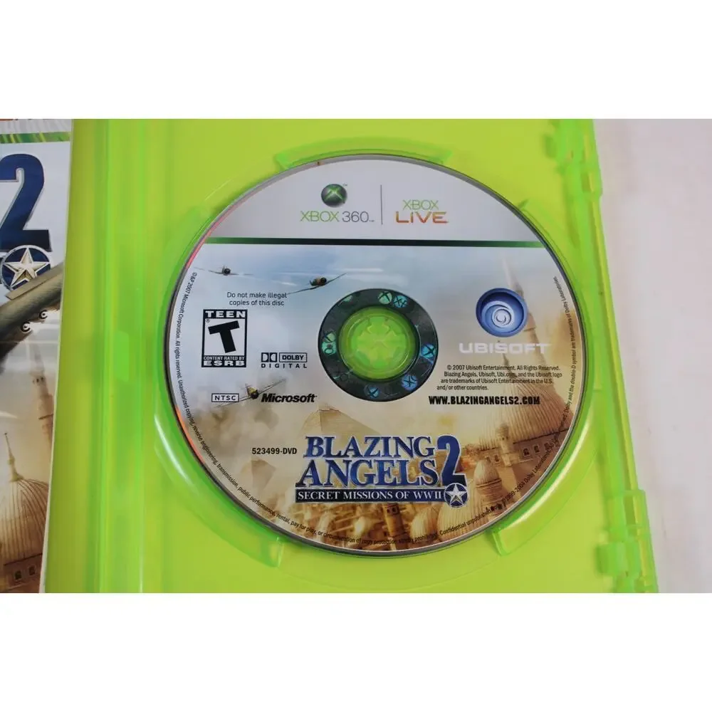 Blazing Angels 2: Secret Missions of WWII (Microsoft Xbox 360, 2007) Complete